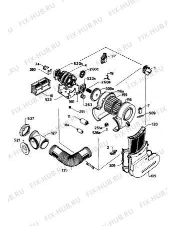 Взрыв-схема стиральной машины Zoppas P621R - Схема узла Electrical equipment